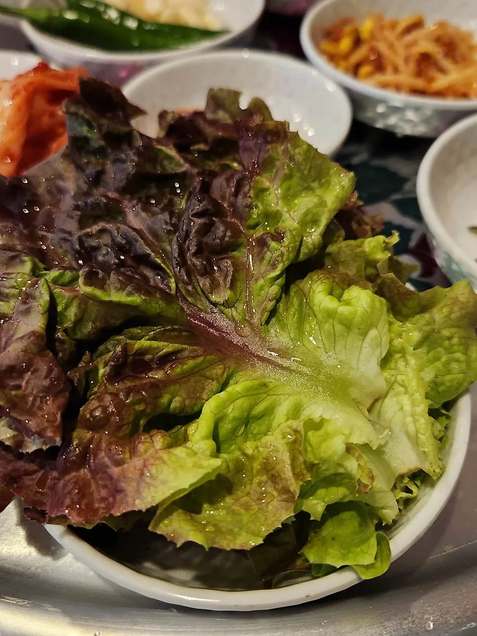 Plate of lettuce wraps at Chowon