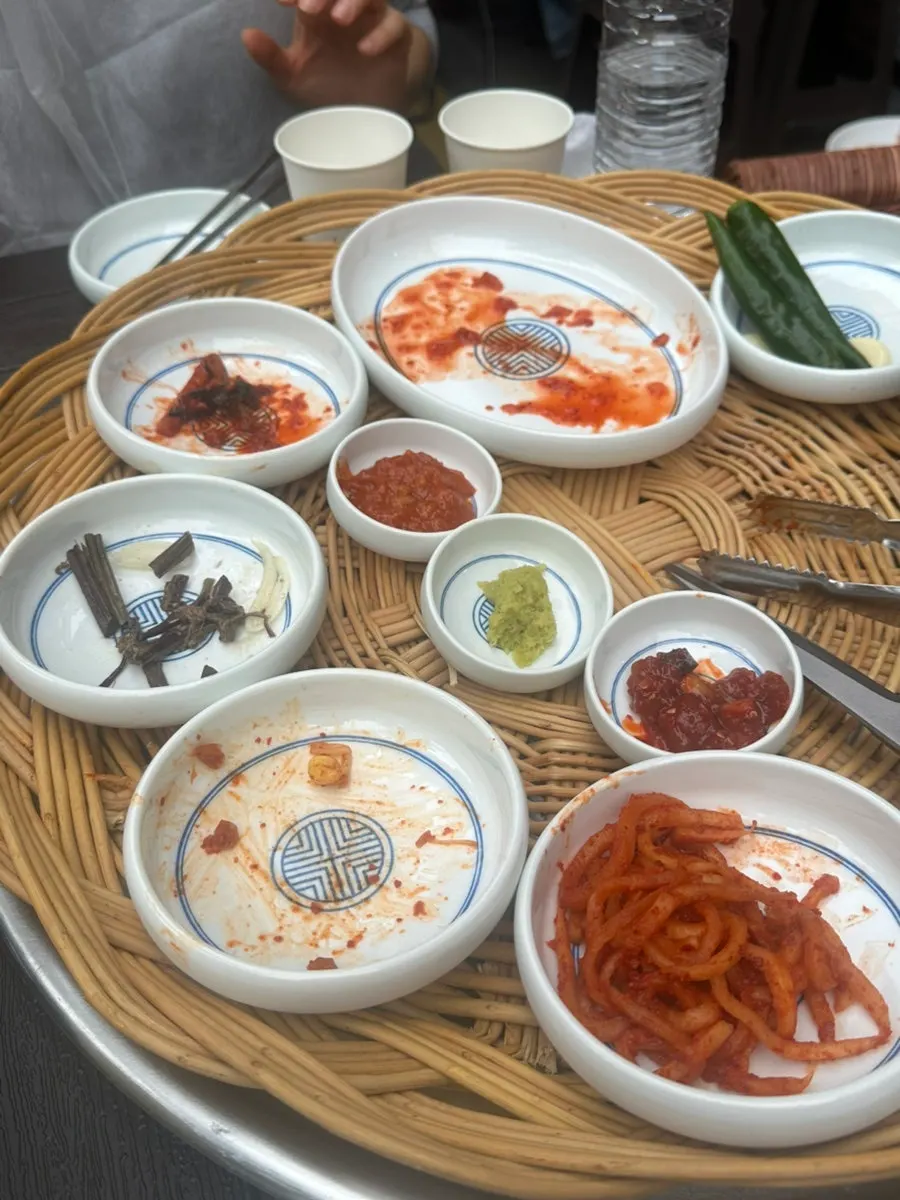 Soju and Sprite set on the outdoor BBQ table