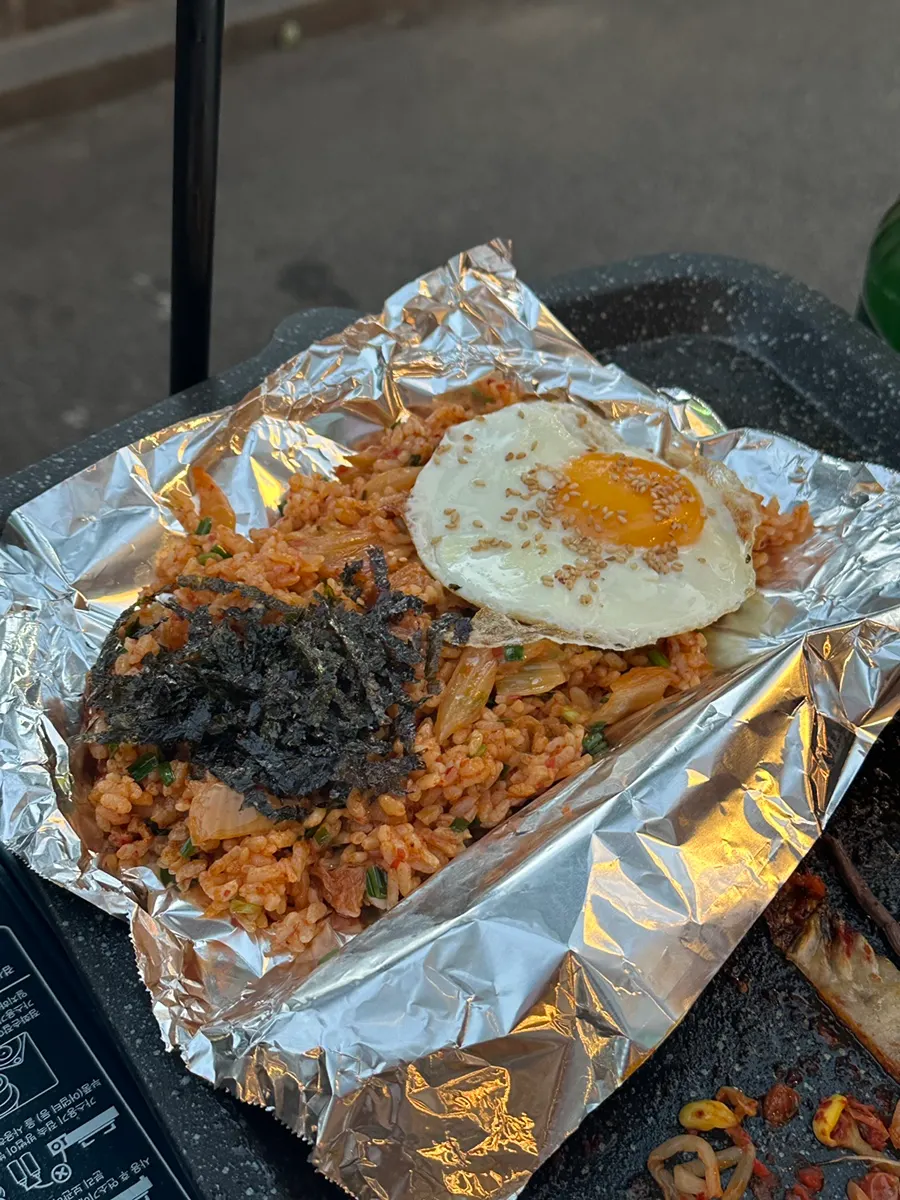 Frozen pork belly and beer on the outdoor table