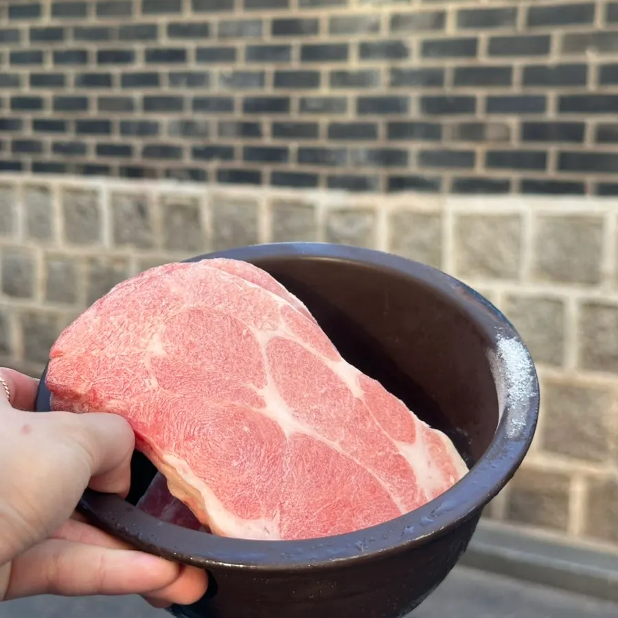 Menu listing meat and meal items