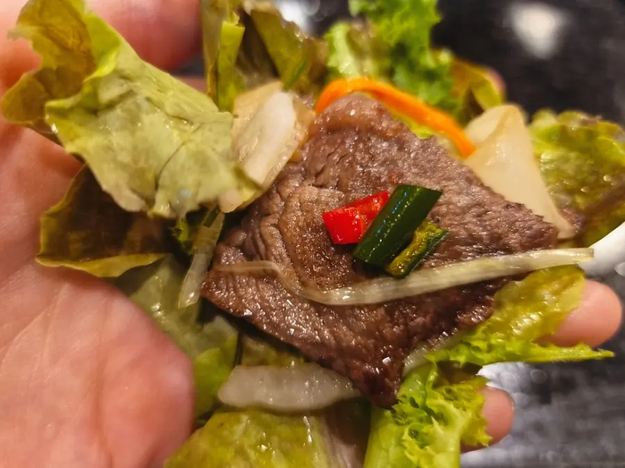 끓여서 나온 김치콩나물찌개