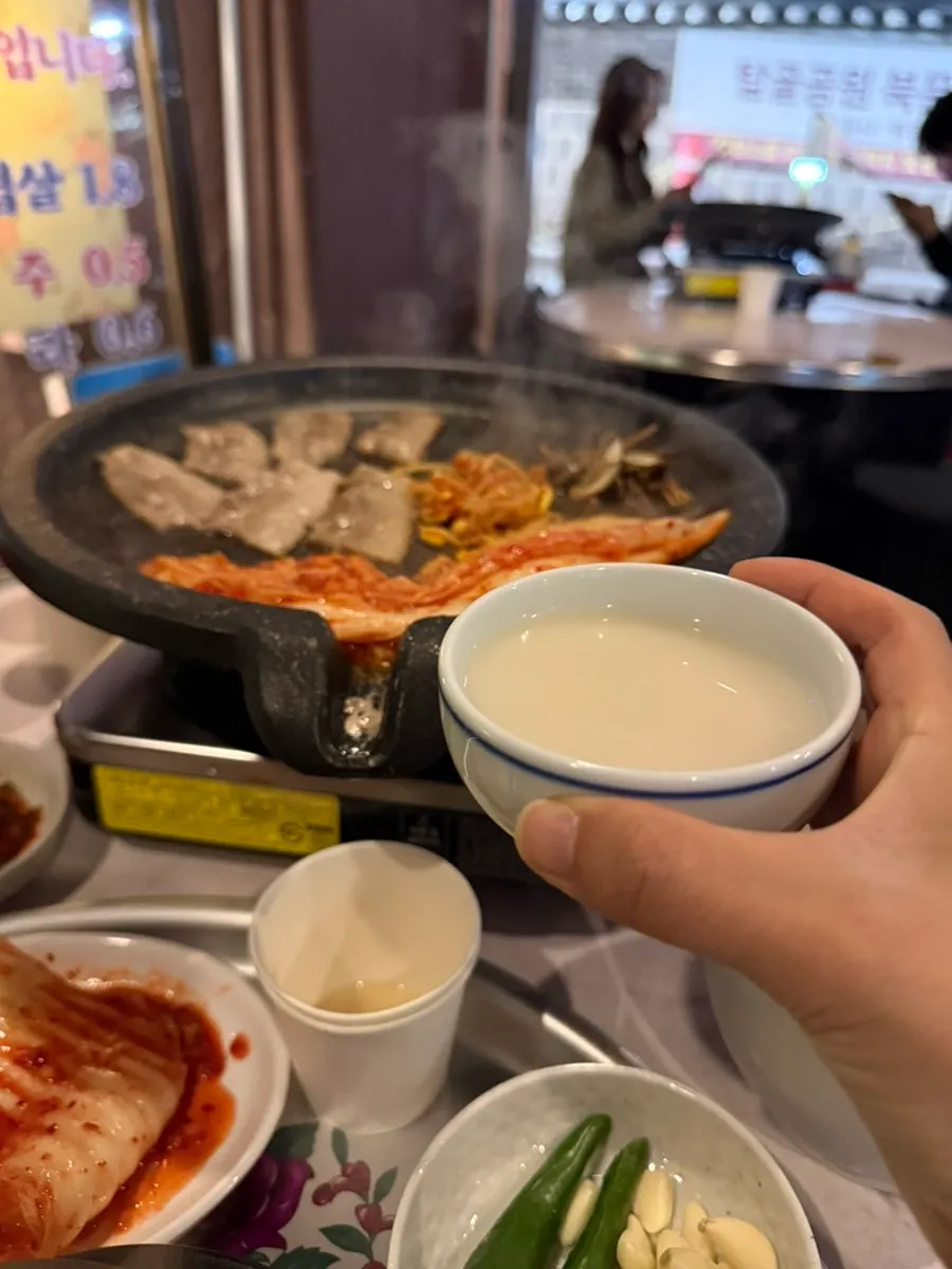 Indoor tables and grills at Chowon Restaurant