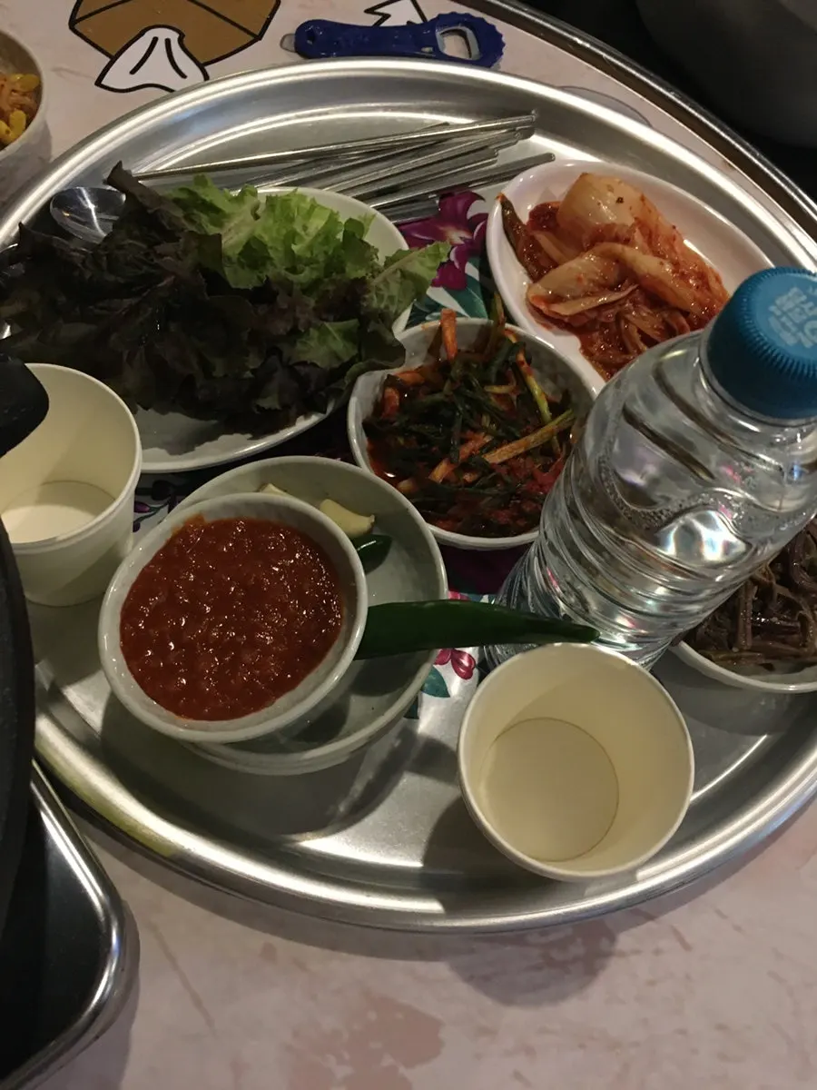 Menu board and price list at Chowon Restaurant Jongno 3-ga Branch