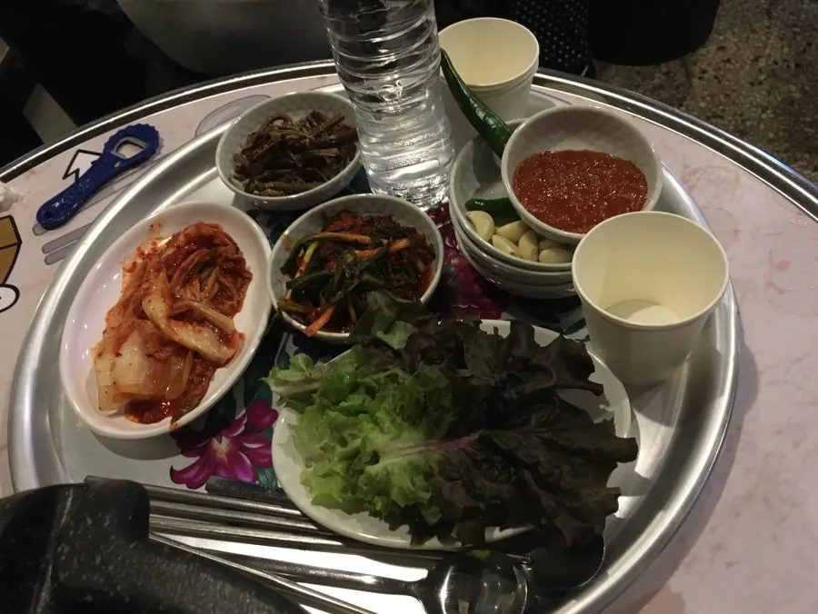 Basic table setting laid out right after sitting down