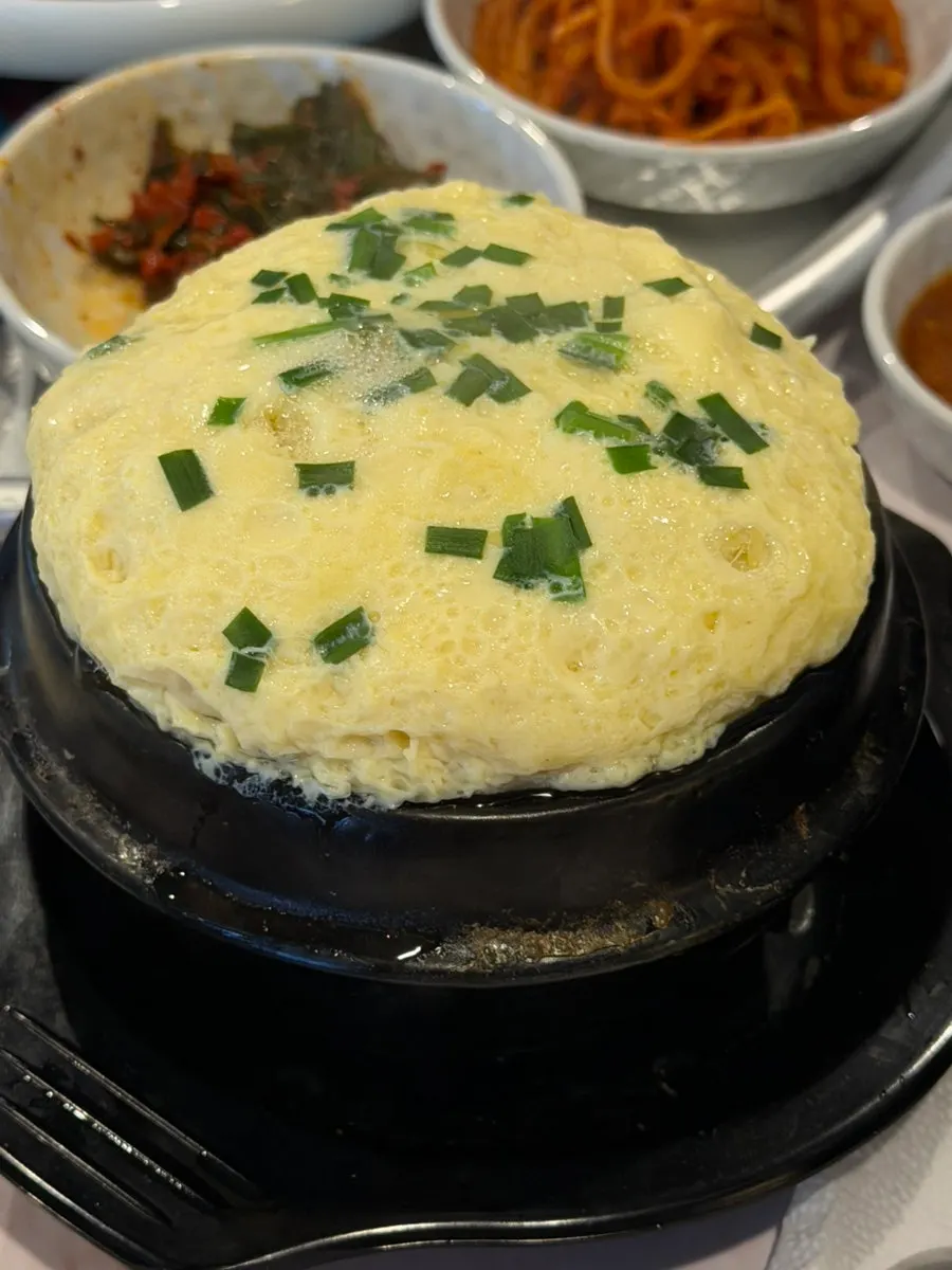 Fluffy steamed egg served at Chowon Restaurant