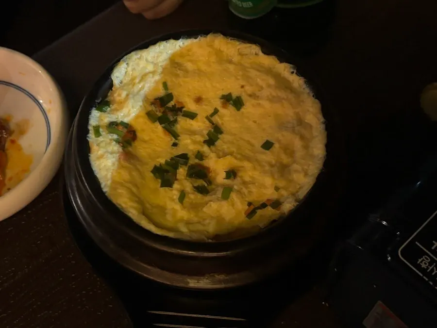 Softly steamed egg dish