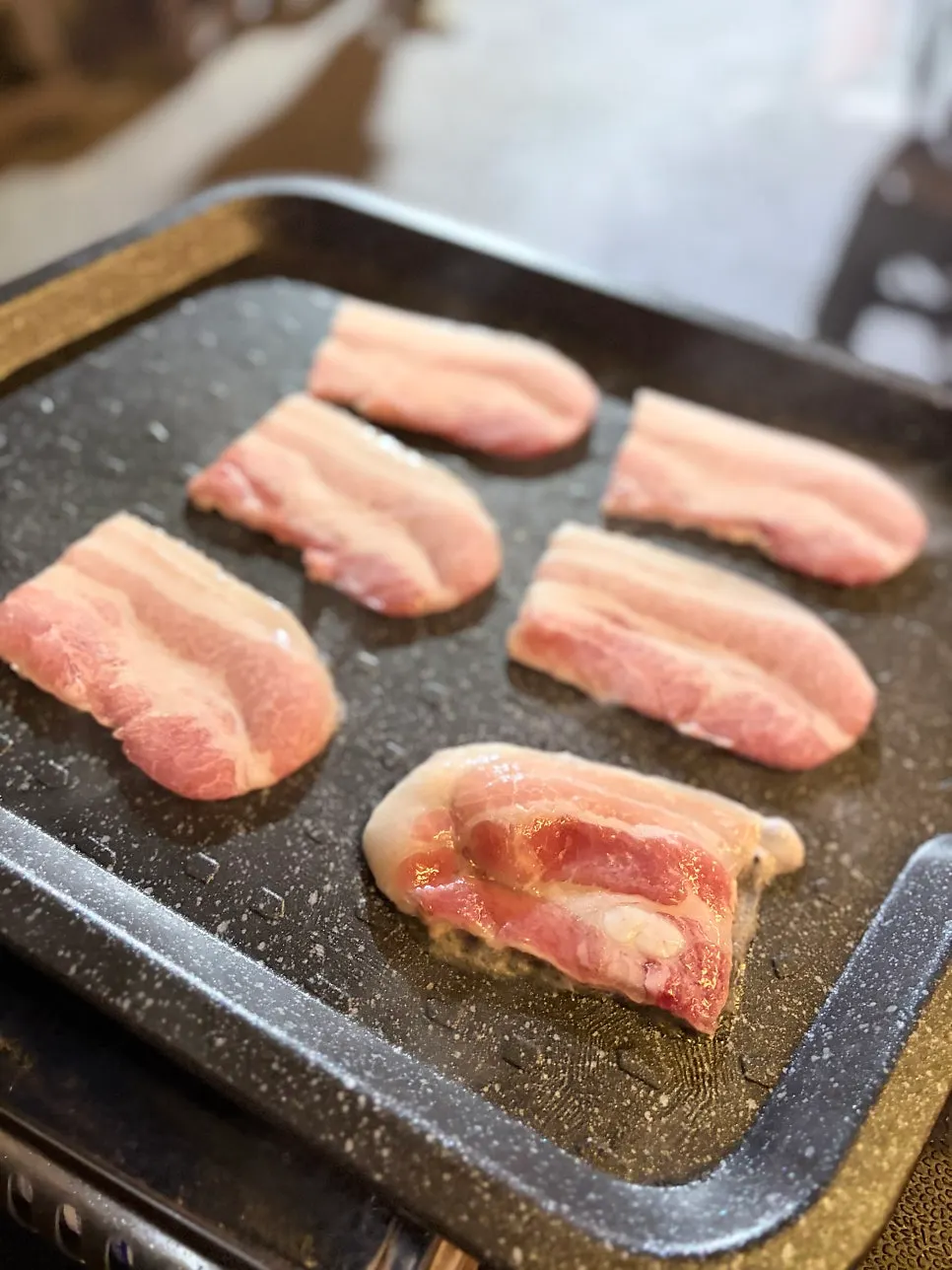Pork neck on the grill