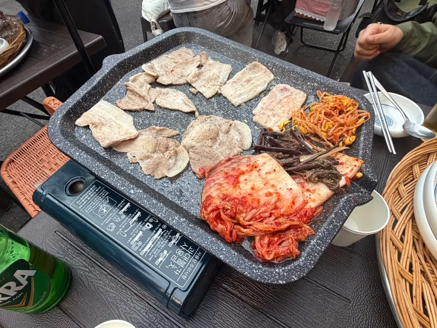 Outdoor BBQ atmosphere in the early evening