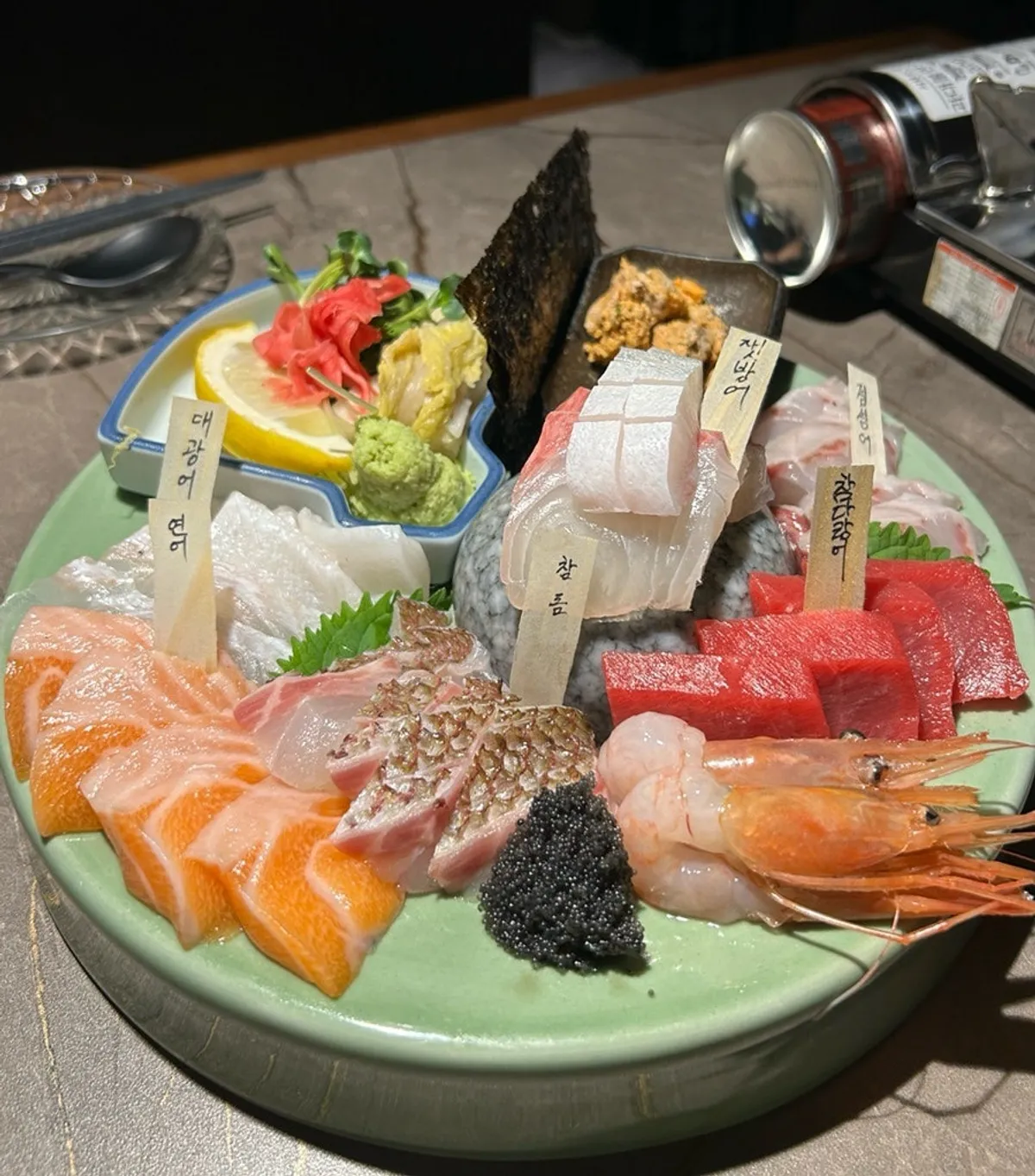 Signature aged sashimi at Suksseong Susan Jongno Main Branch