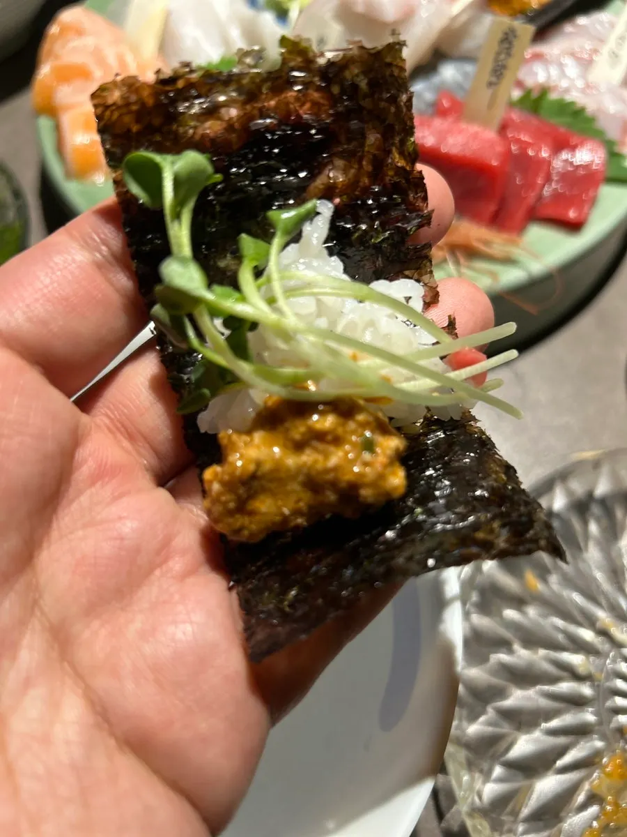 Bluefin tuna and gamtae combination
