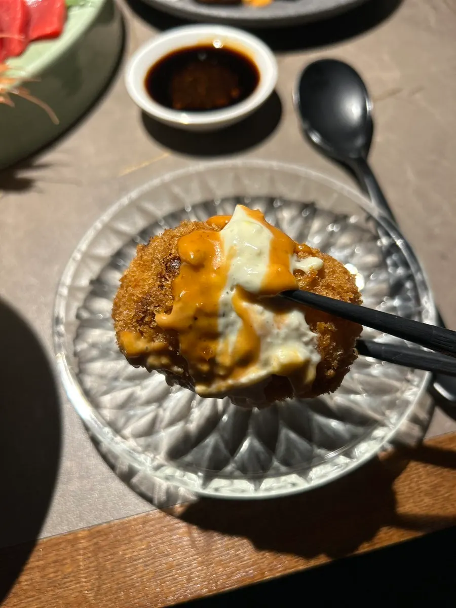 Red snow crab innards cream croquettes
