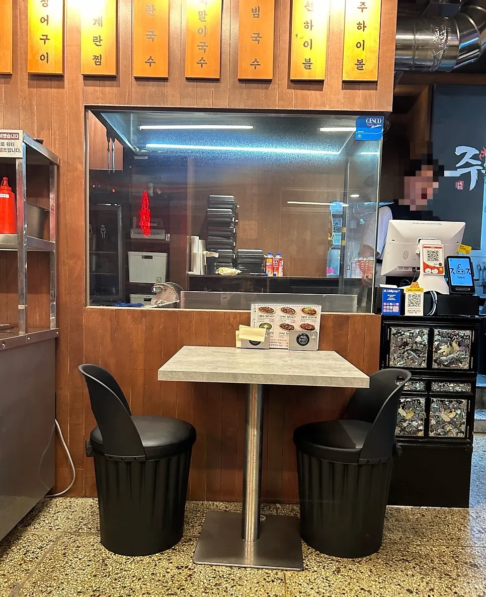 Table layout inside Juyukjeom