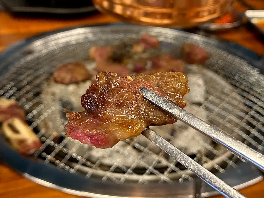 The rapeseed honey special marinated grill, cooked last