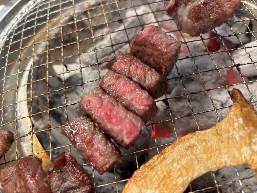 Different cuts of Jowatso beef cooking at their own pace