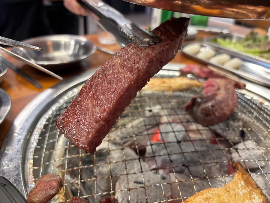 Beef on the grill with side dishes