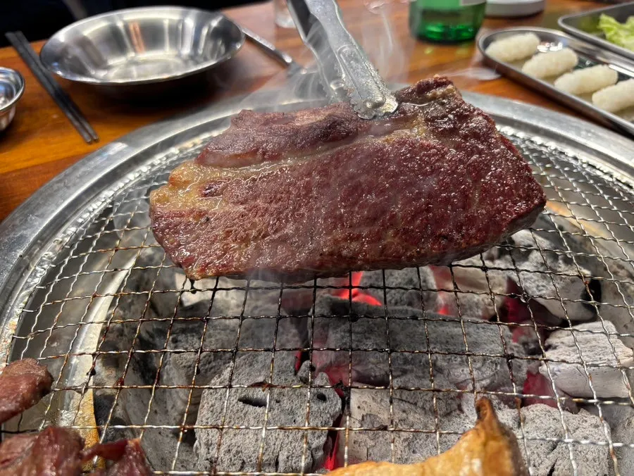 Close-up of fully cooked special cuts beef