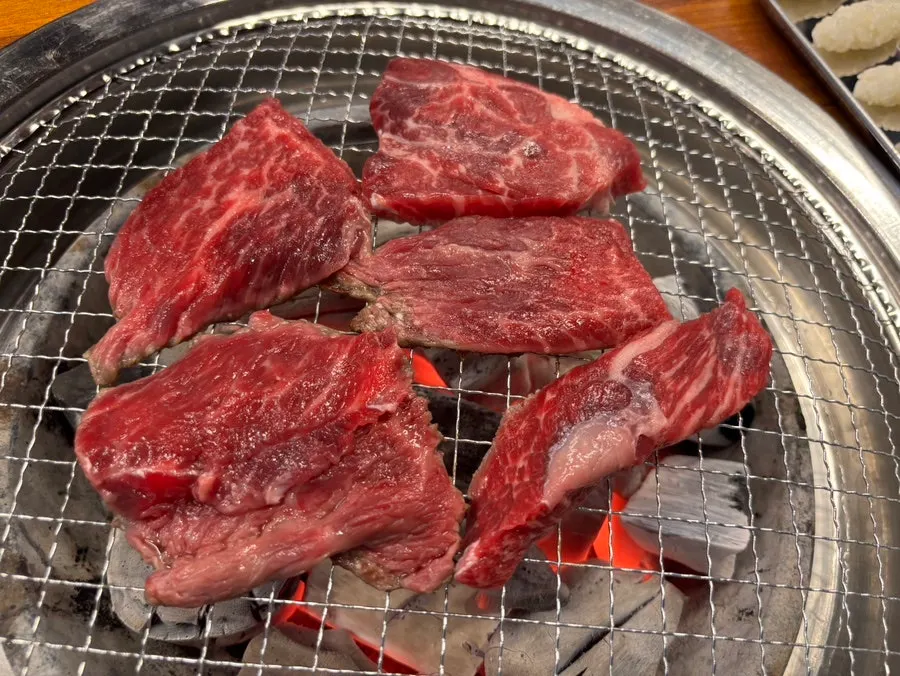A shot of soju enjoyed with the beef