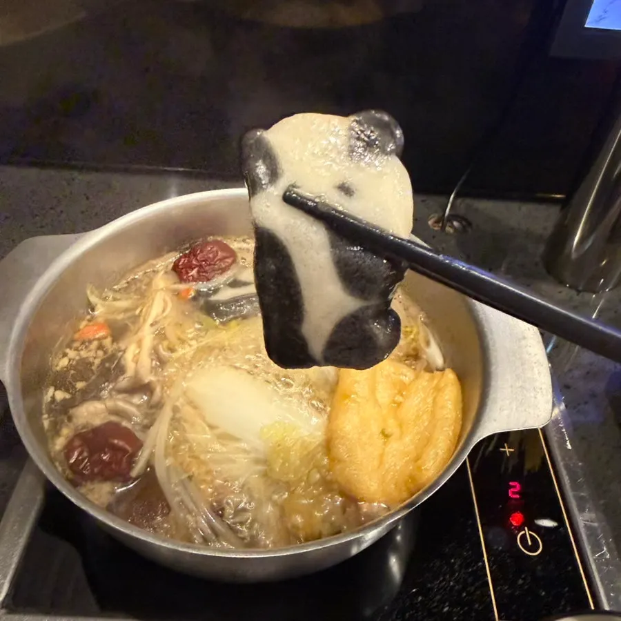 Panda glass noodle dish received from a review event