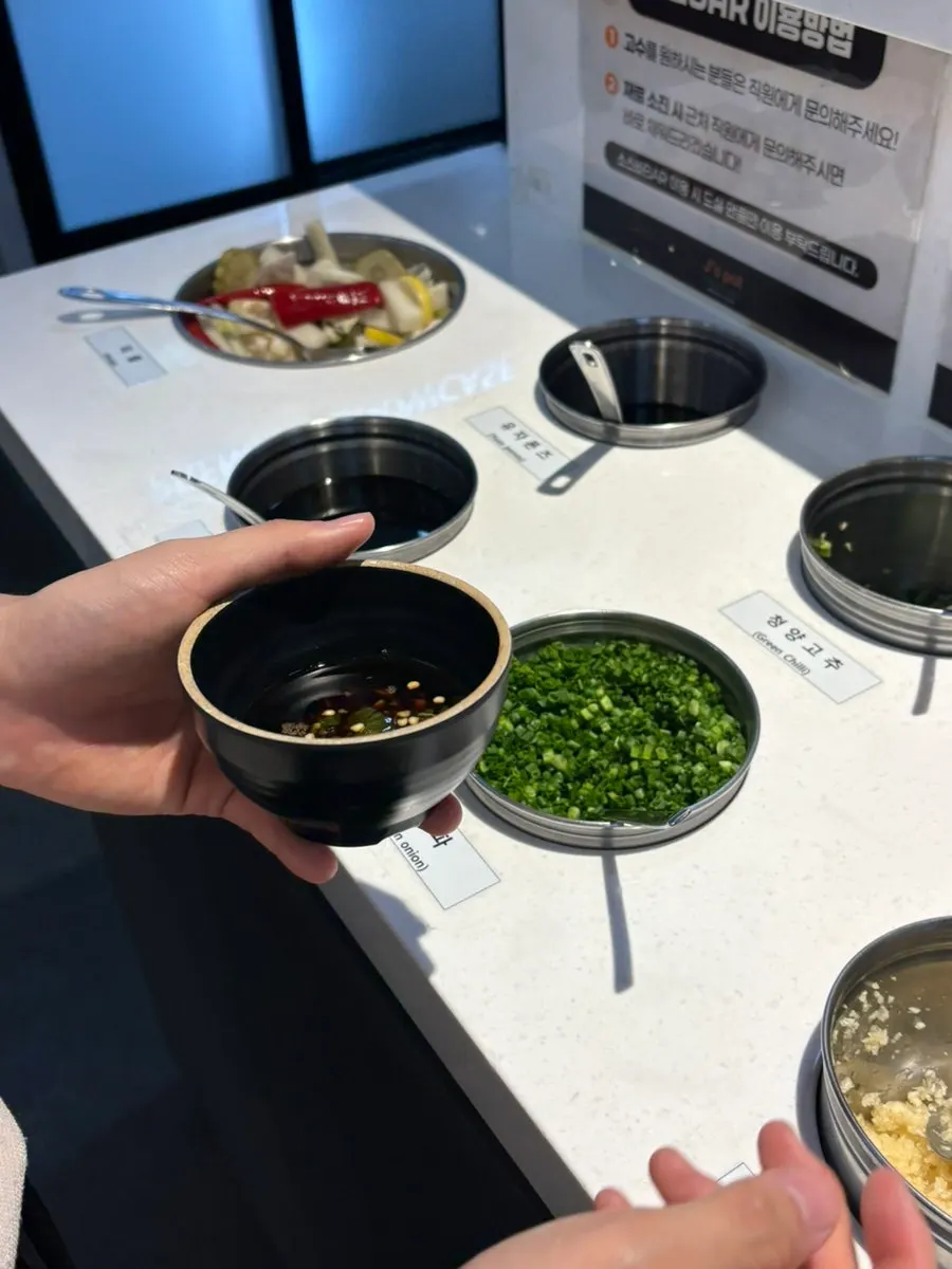 Soy-based sauce mixed at the sauce bar