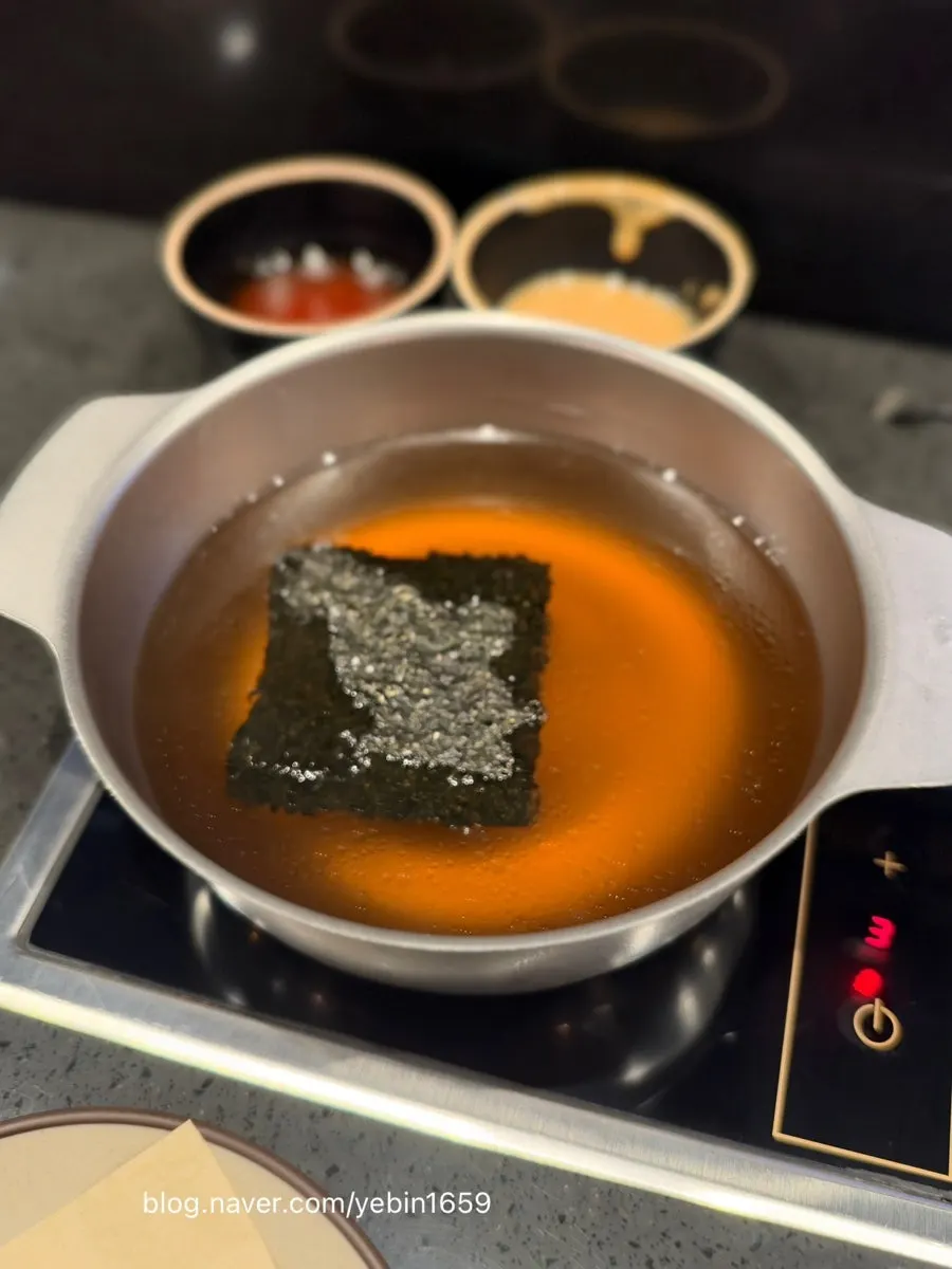 Bonito broth in an individual pot