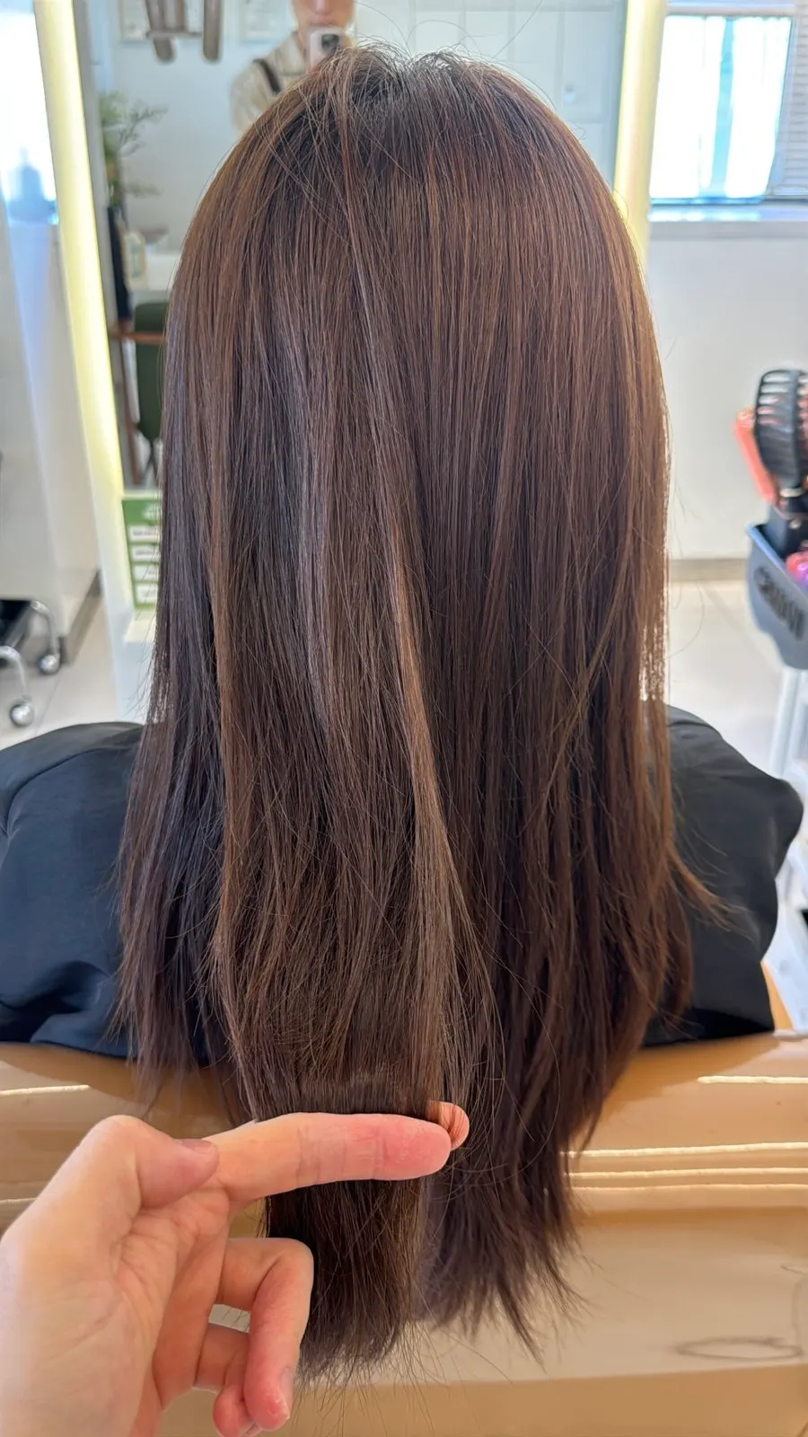 Hair condition photo before the autumn color treatment
