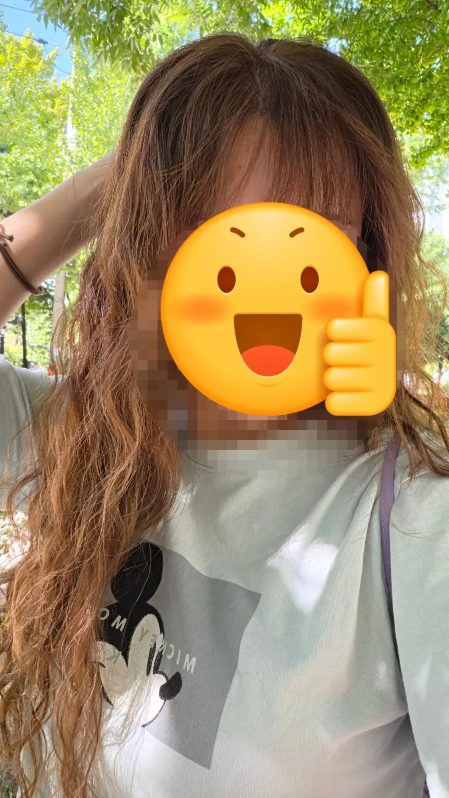 눈썹 길이로 정리한 앞머리