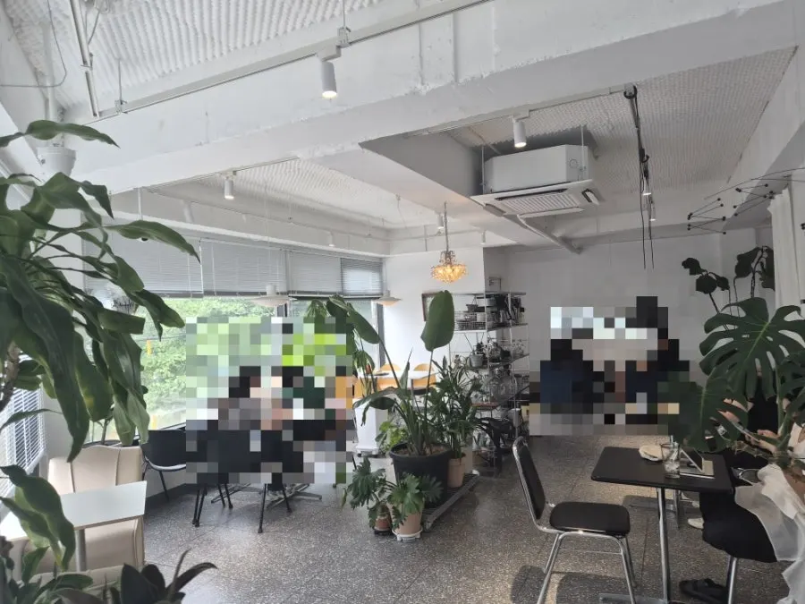 Modern seating area on Tiny Dot's 2nd floor