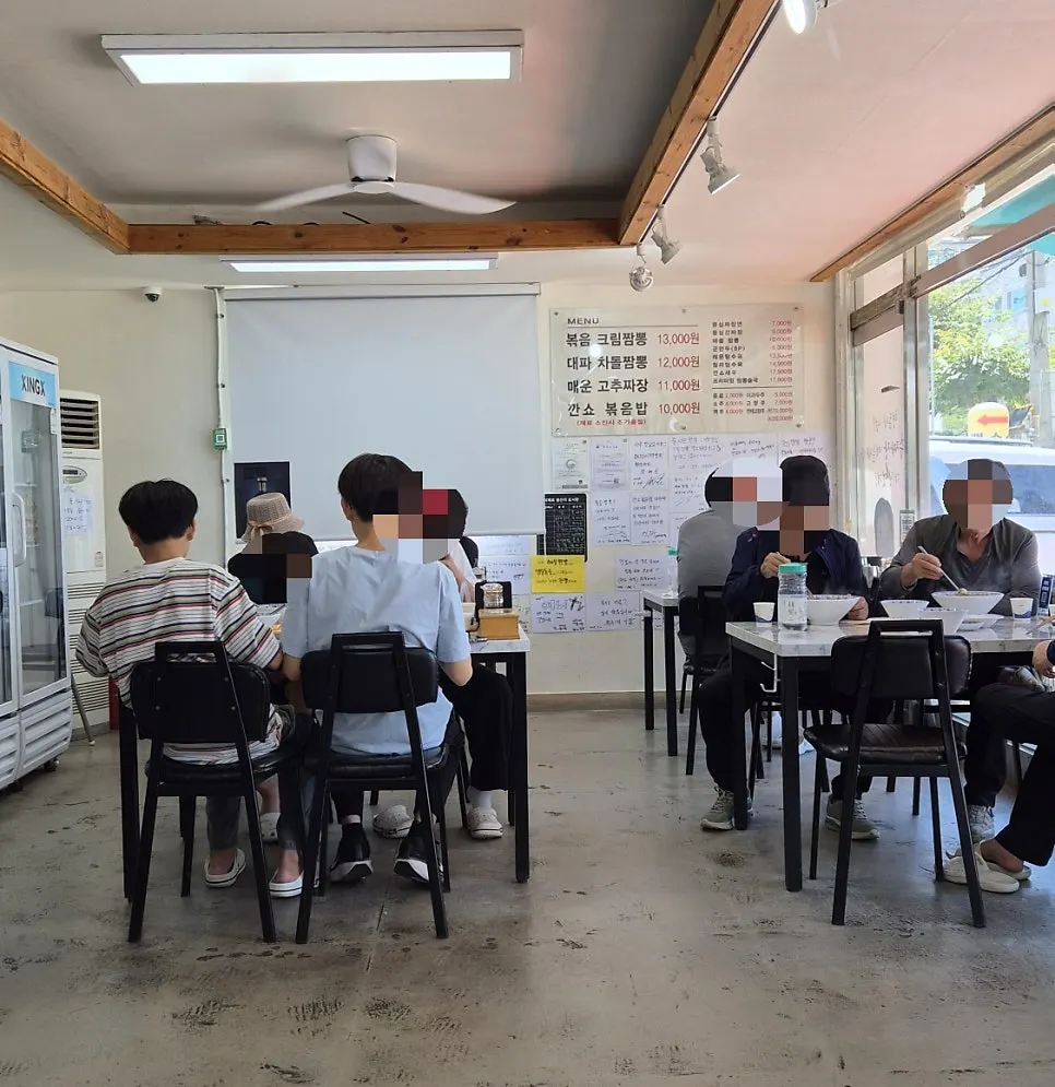 View of the dining hall seating