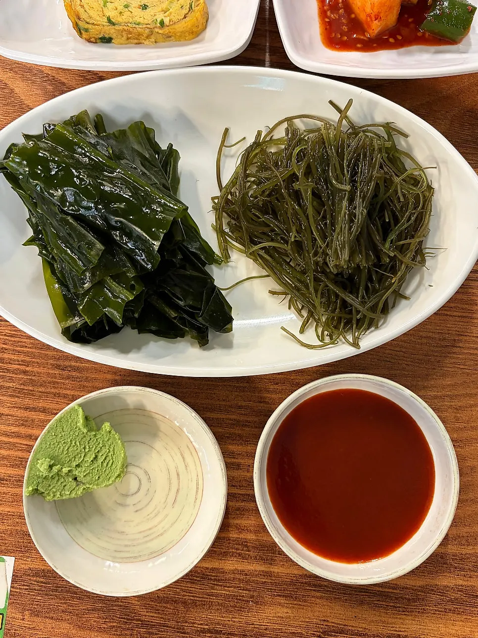 Home-style side dishes including stir-fried anchovies