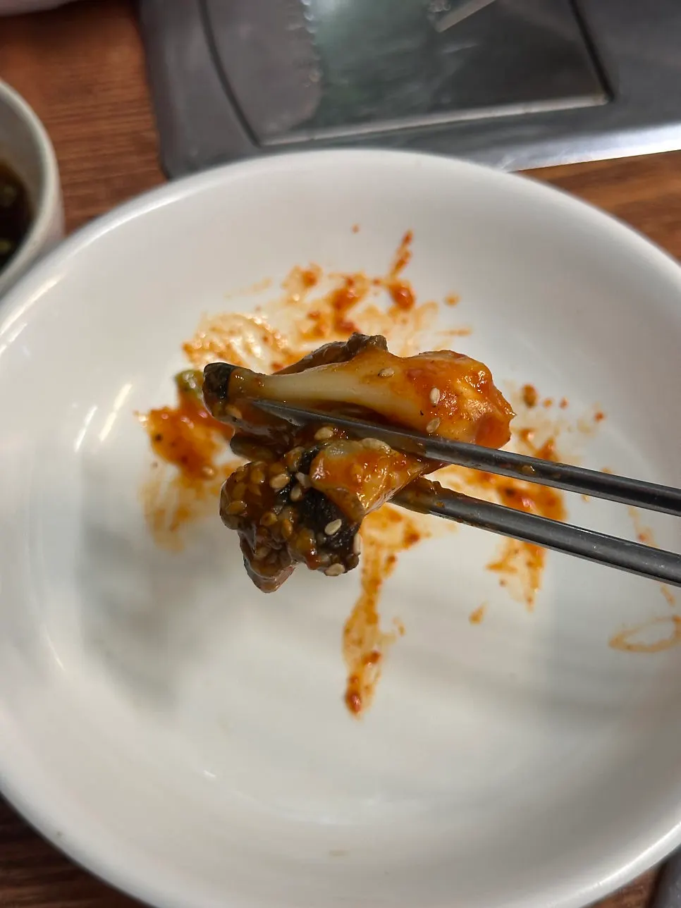 Plump shrimp on top of the haemuljjim