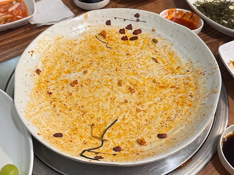 Scooping up the fried rice