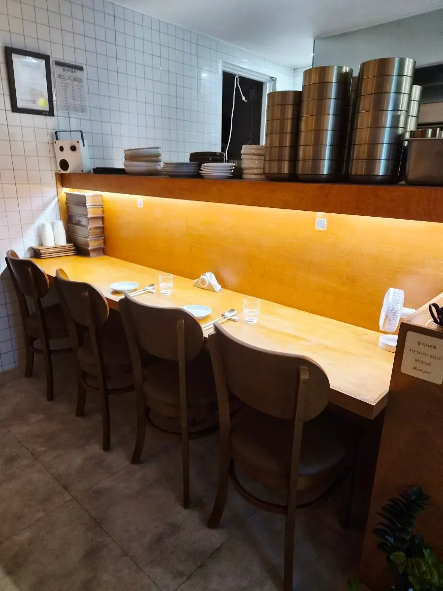 Layout of Jumak Inho's 2-person and 4-person tables