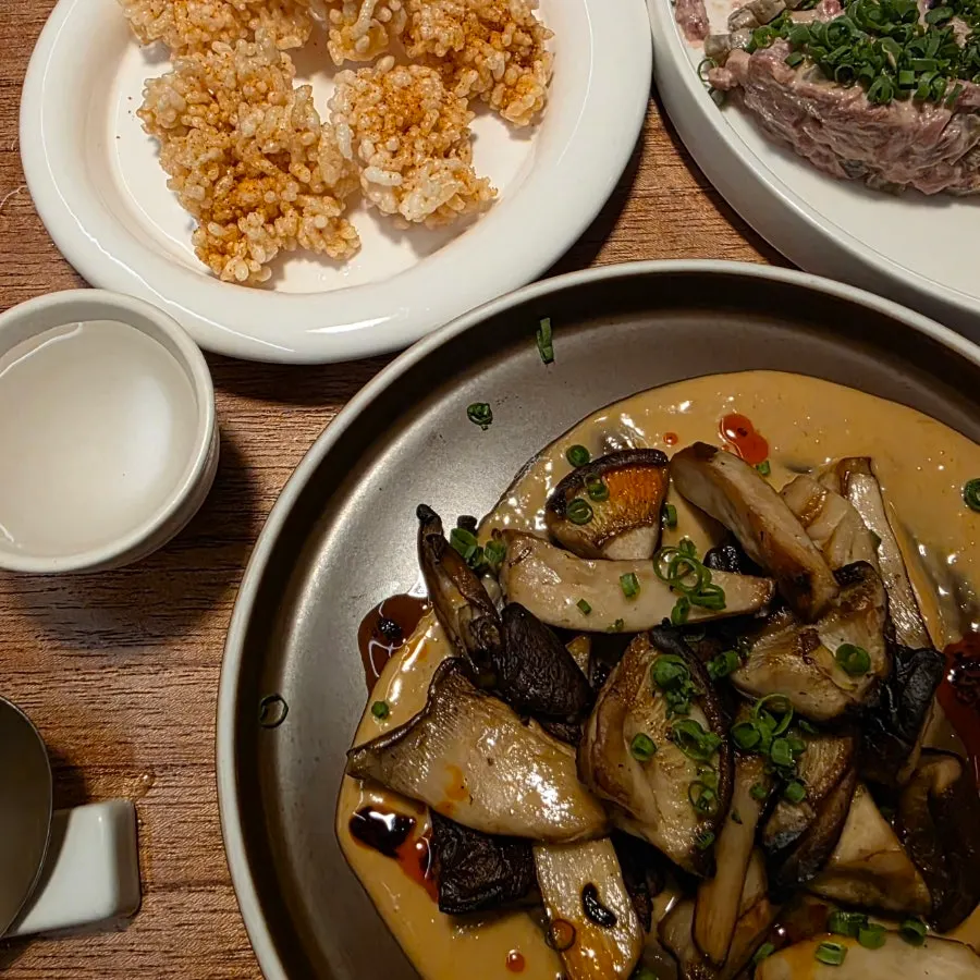 Photo of menu items including sundubu jjigae at Jumak Inho