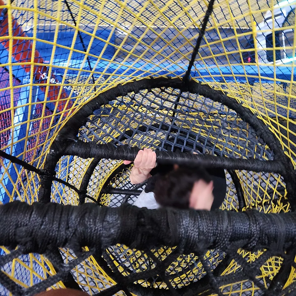 Play area for bouncing on nets at Jump in Nowon