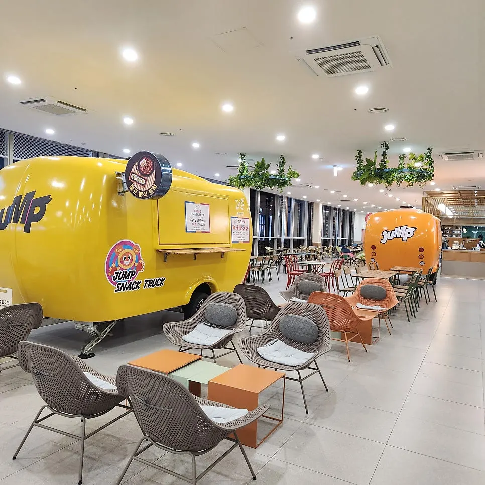 Various menu options in Jump in Nowon's second-floor dining area