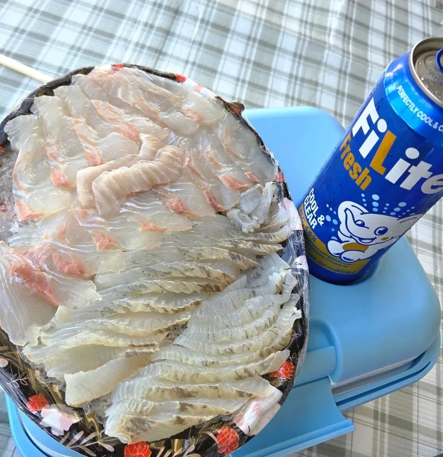 도다리와 광어로 주문한 5만원 회 포장