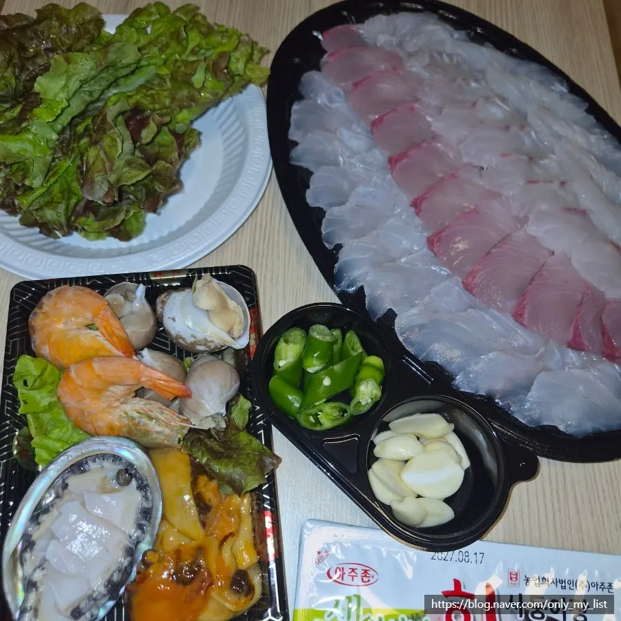 Drinks prepared to go with the sashimi
