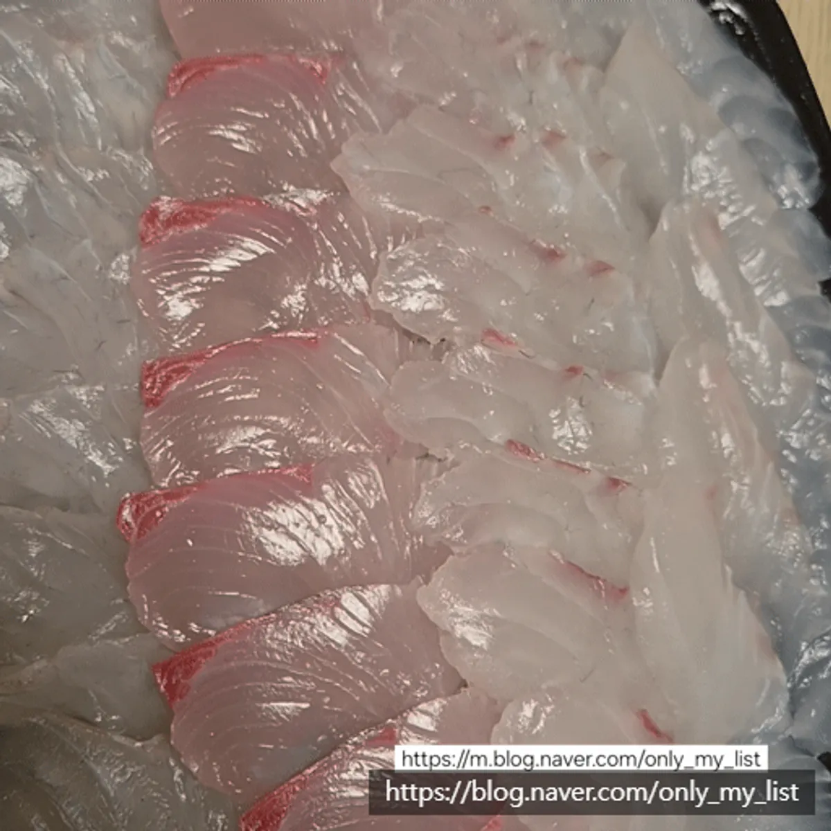 Assorted sashimi with halibut and in-season fish