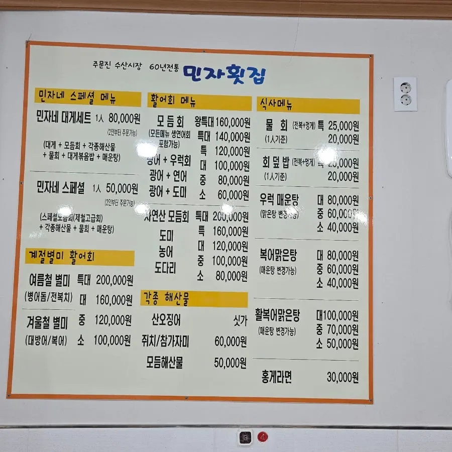 Minja Hoetjip menu information