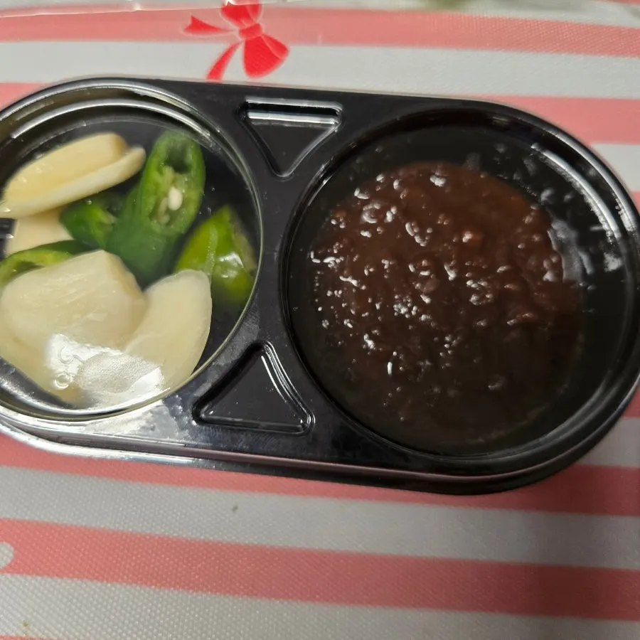 Thickly sliced takeaway sashimi