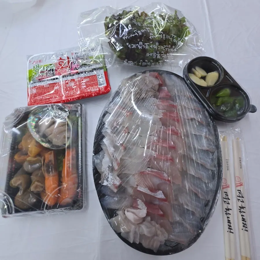 The Ilchul Special Assorted Sashimi Platter brought home