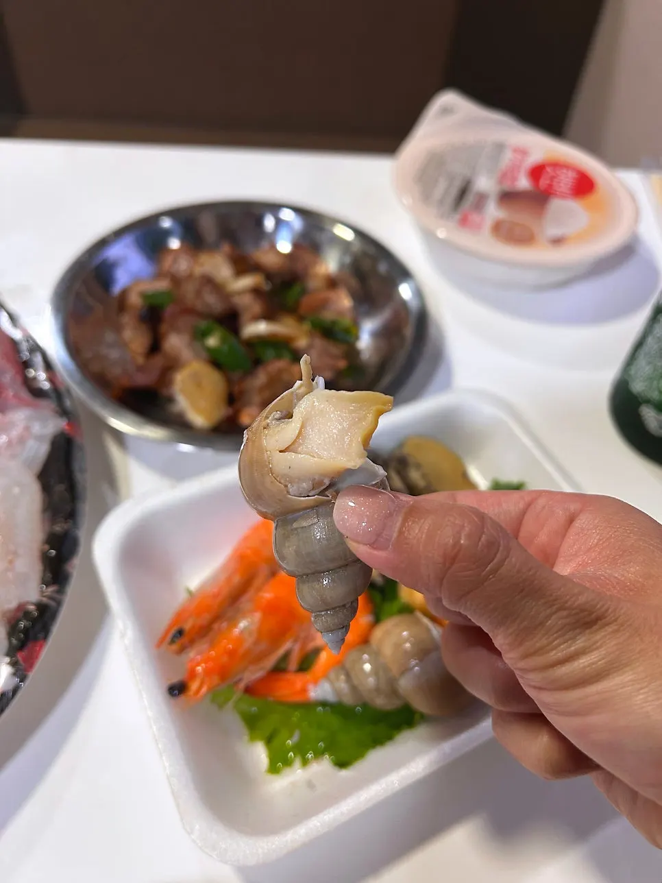 Free whelk and seafood plate