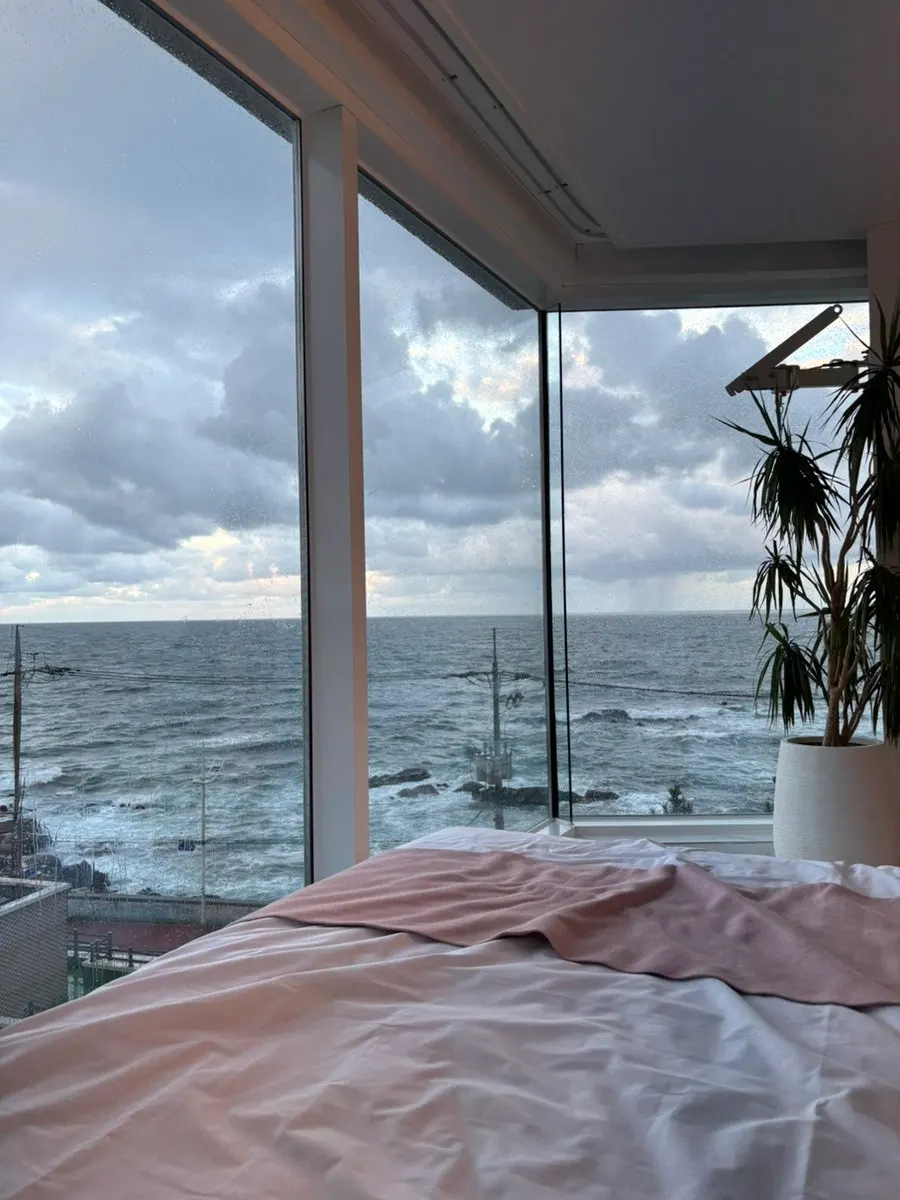 Sea and sky seen from the room