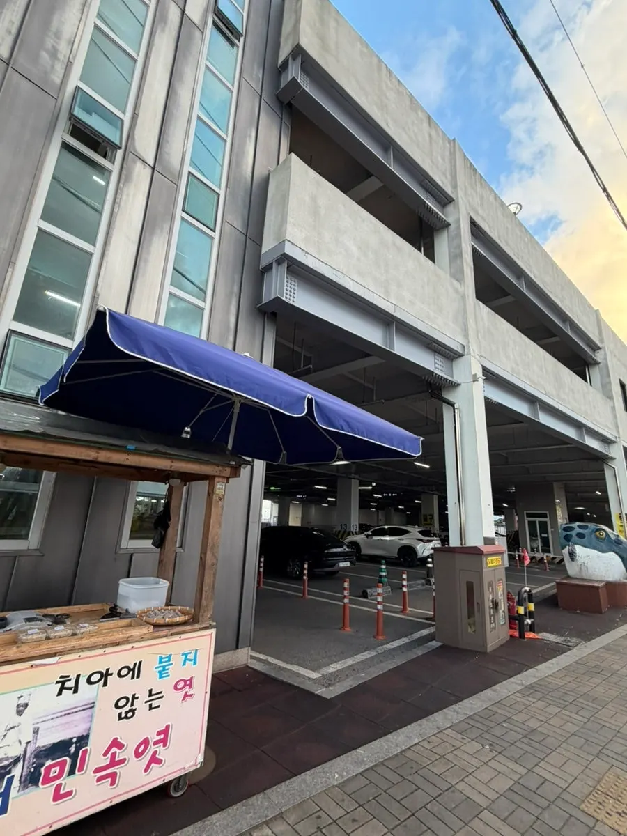 The parking tower at Jumunjin Fish Market