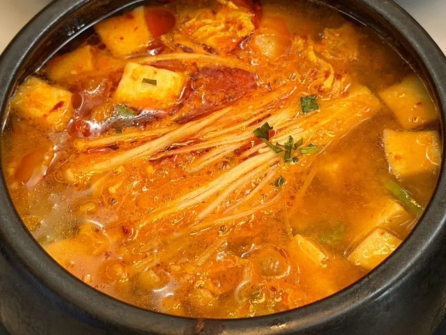 A spoonful of mixed seasonal bibimbap
