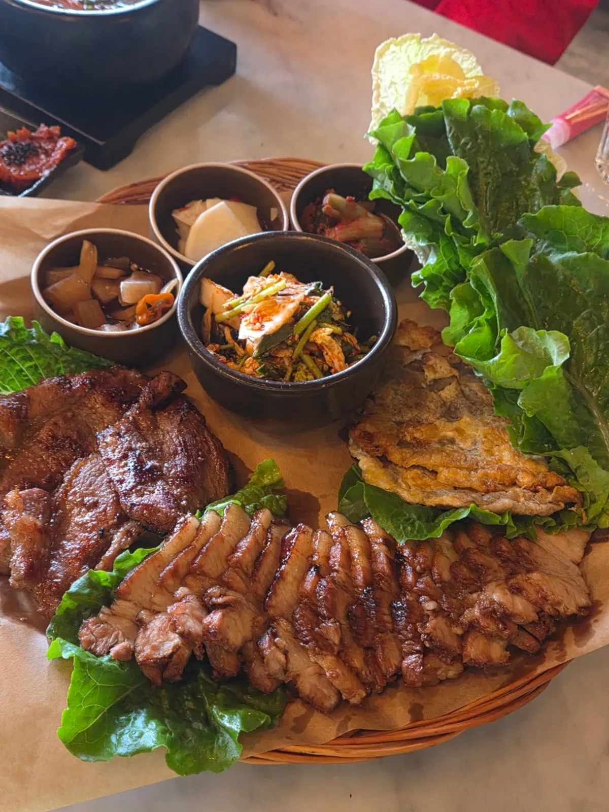 Ju Myeongdang's Imo Babsang spread filling the entire table