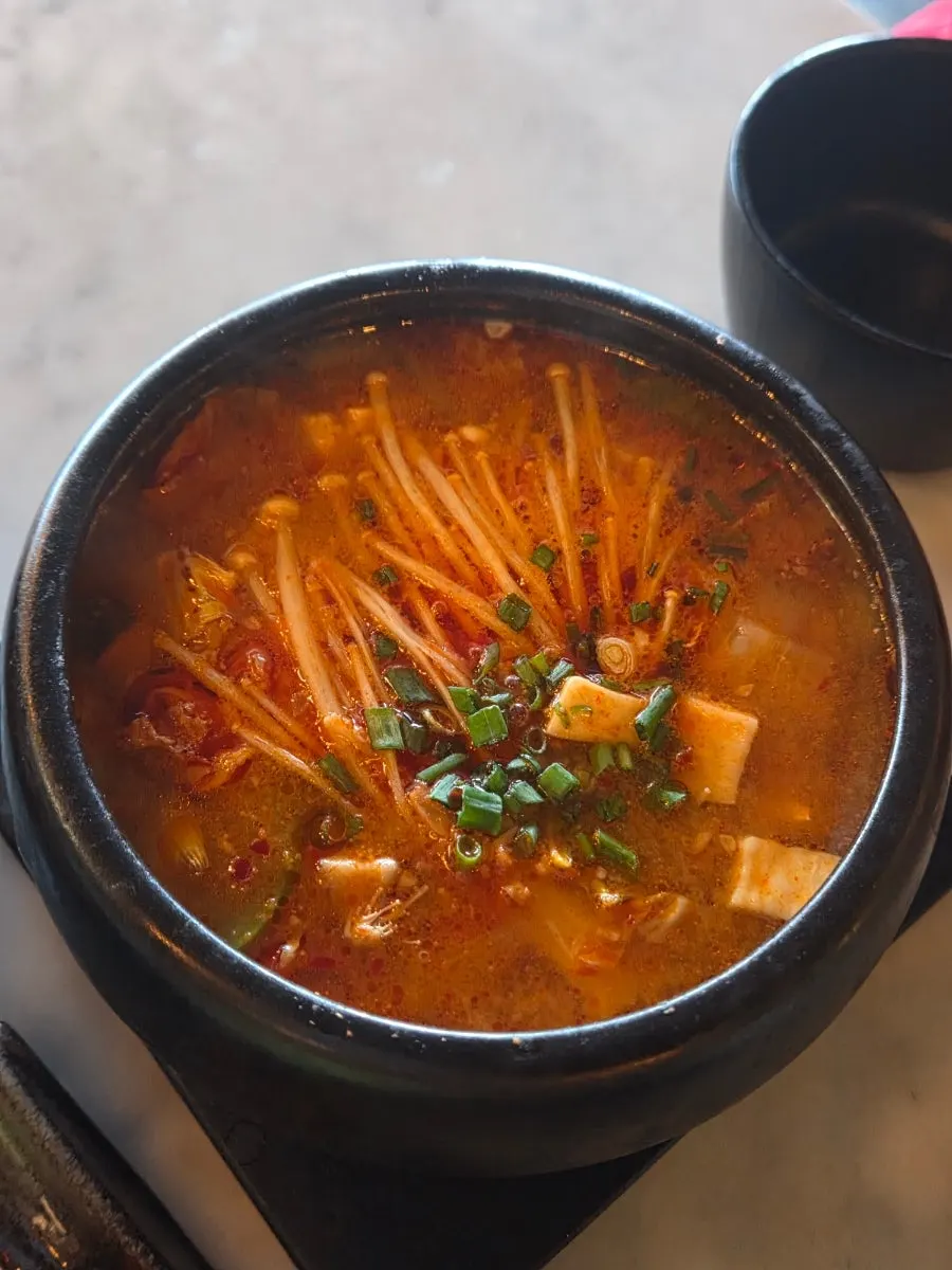 Thickly egg-coated, pan-fried yukjeon