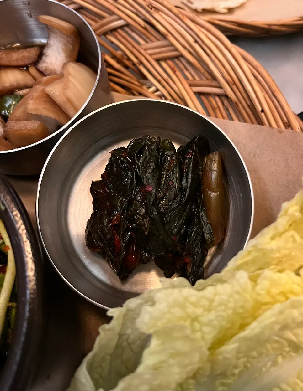 Plates of accompanying side dishes