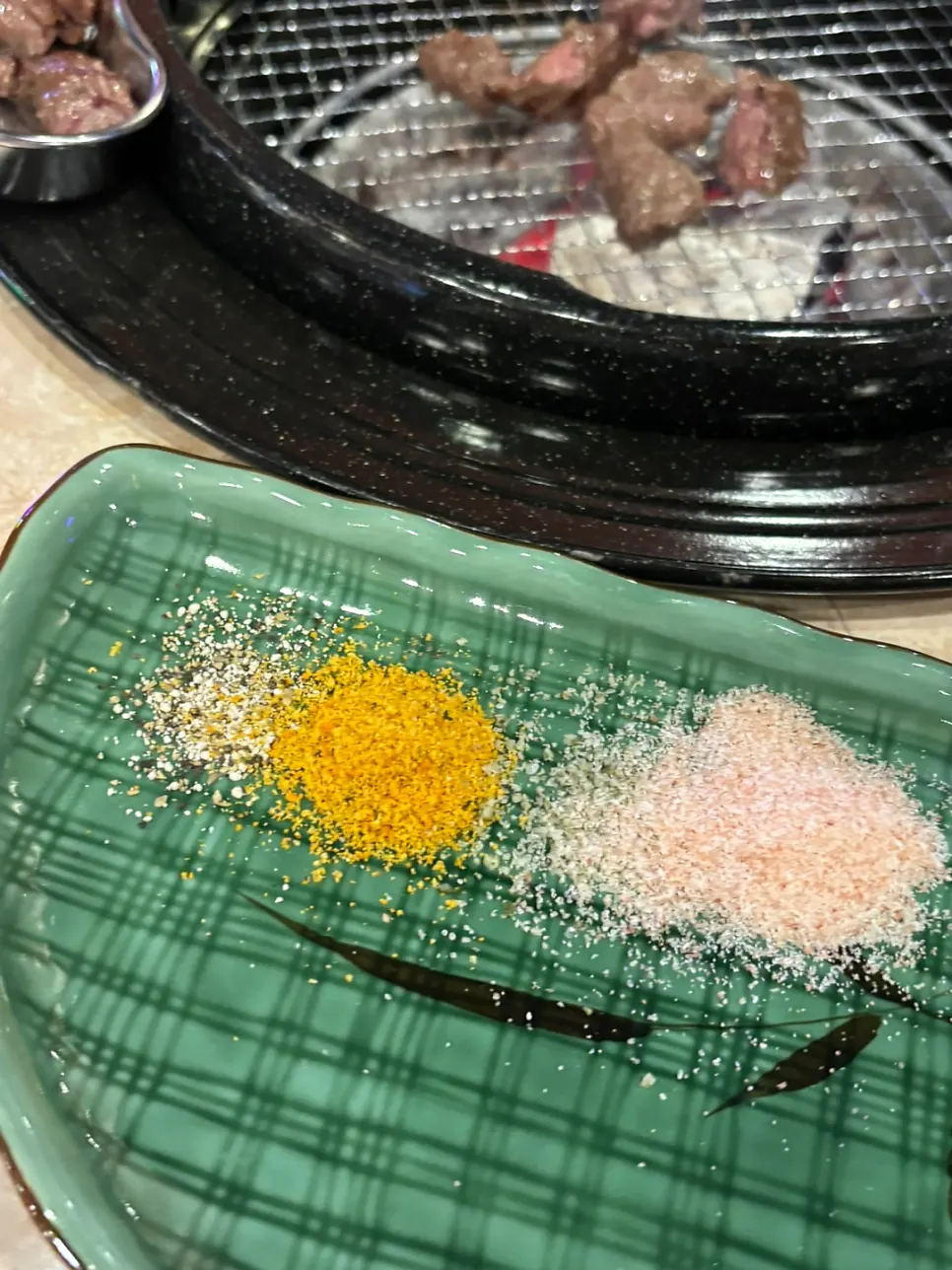 Beef with several kinds of salt