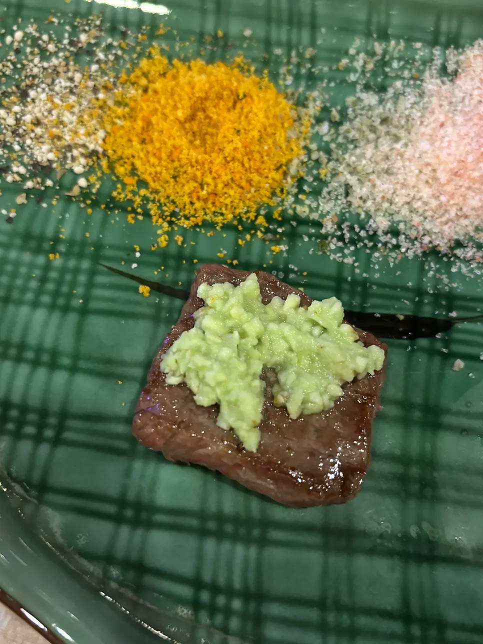 Beef cooked to a medium doneness